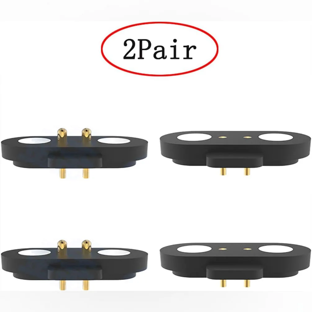 2 Sätze 2A 2-polige magnetische federbelastete Pogo-Pin-Steckverbinder – präzisionsgefertigt für die Testen von kabellosen Ladegeräten und Heimwerkerelektronik – Detail 4