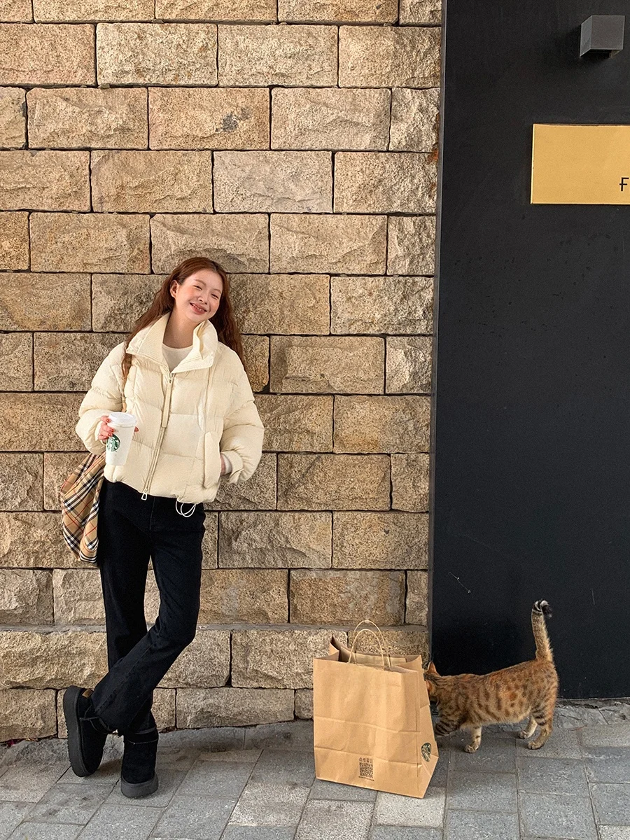 Kurtka puchowa damska Bla Du, nowa zimowa kurtka typu puchowa, super piękna, z 90% białego puchu, designerska odzież wierzchnia.