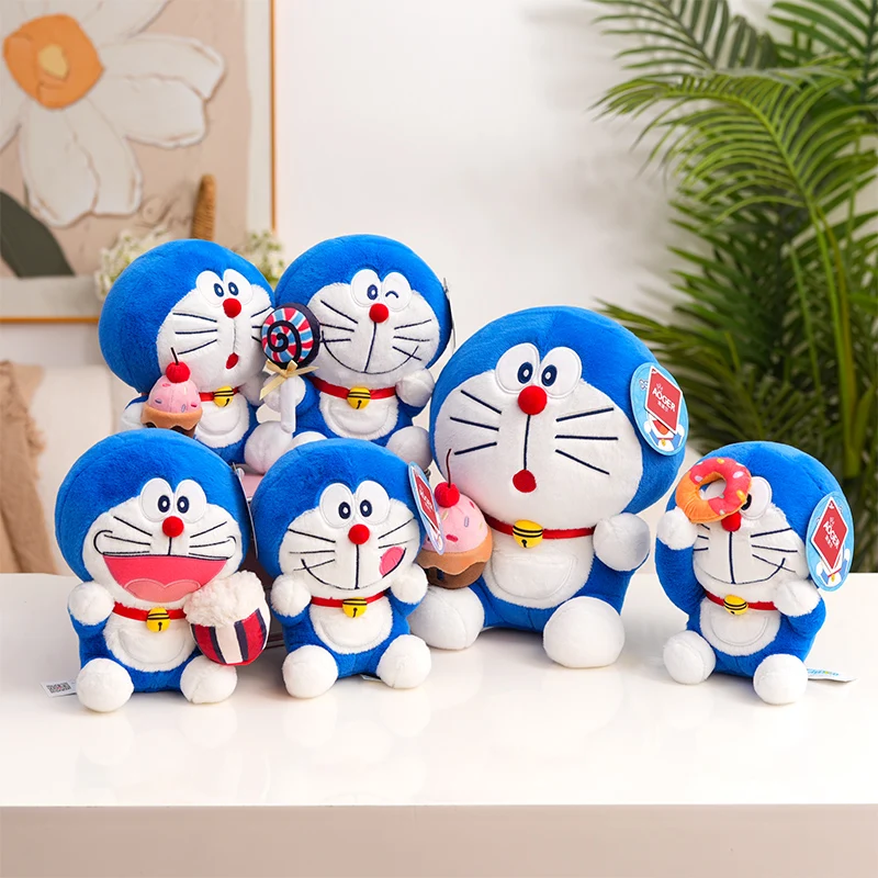 

Плюшевая серия десертов Doraemon, игрушка Nobita Lollipop Donut, вкусный торт, попкорн