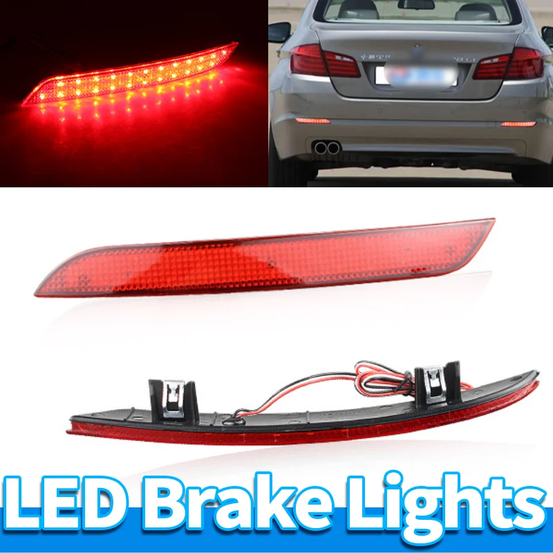 Luces de freno LED para BMW Serie 5 Sedan 4 puertas Touring 5 puertas F11 Gran Turismo 5 puertas F18 2009-2014 63147203237 lámpara de parachoques trasero