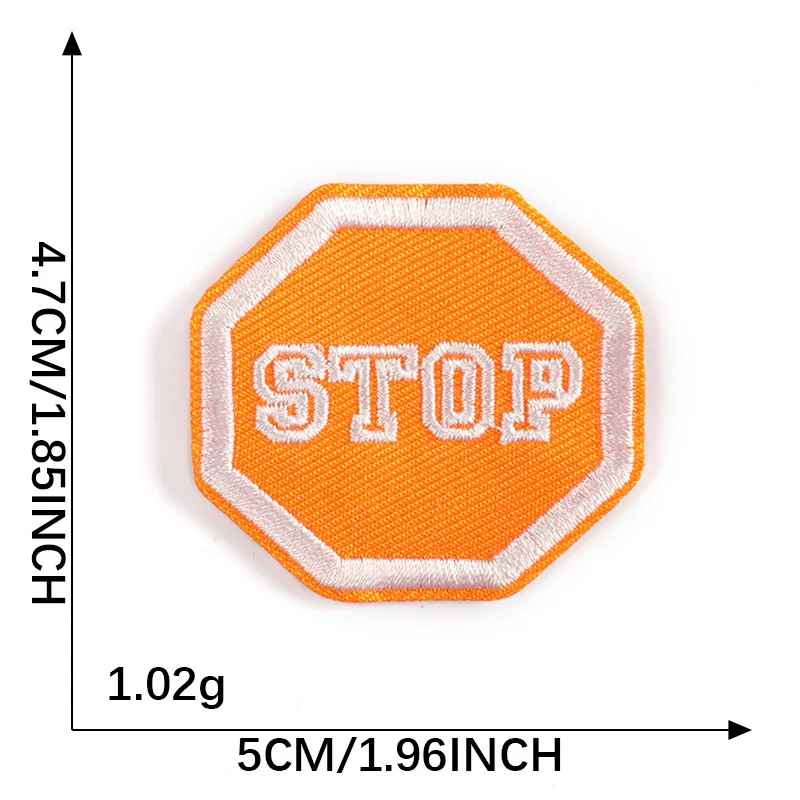 10szt Cartoon Embroidery Text Patches For Clothing Iron On English Words Logo Backpack Badge