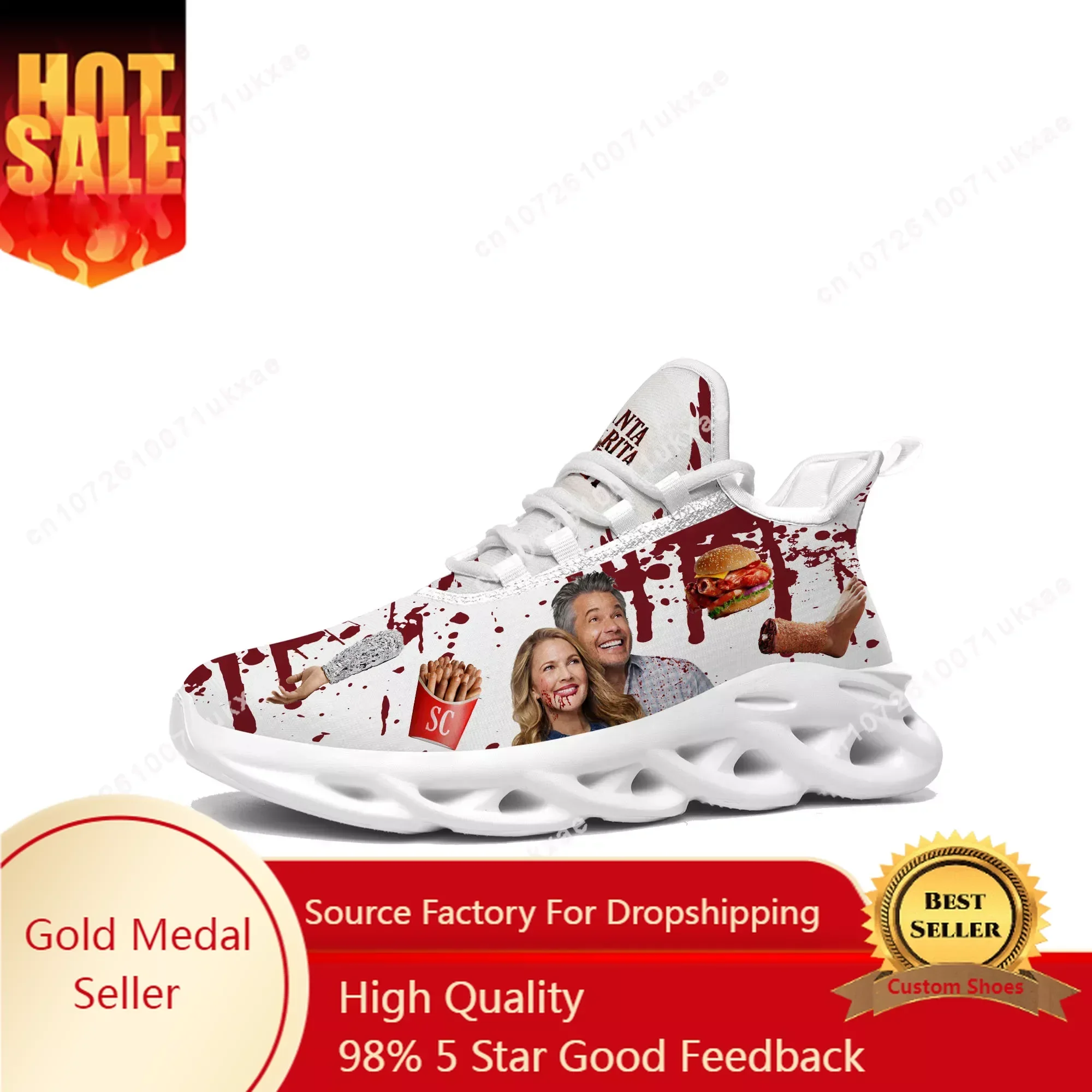 

Santa Clarita Diet Flats Sneakers Mens Womens Sports Running Shoes High Quality Sneaker Lace Up Mesh Footwear custom made Shoe