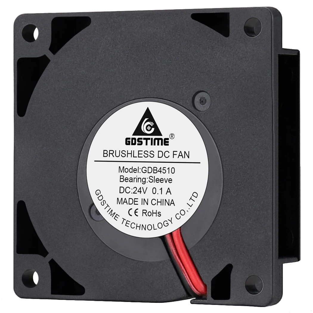 2 قطعة Gdstime 45 مللي متر تيار مستمر 24 فولت 4510 منفاخ مروحة التبريد 45x45x10 مللي متر الطرد المركزي توربو برودة ل طابعة ثلاثية الأبعاد التبريد