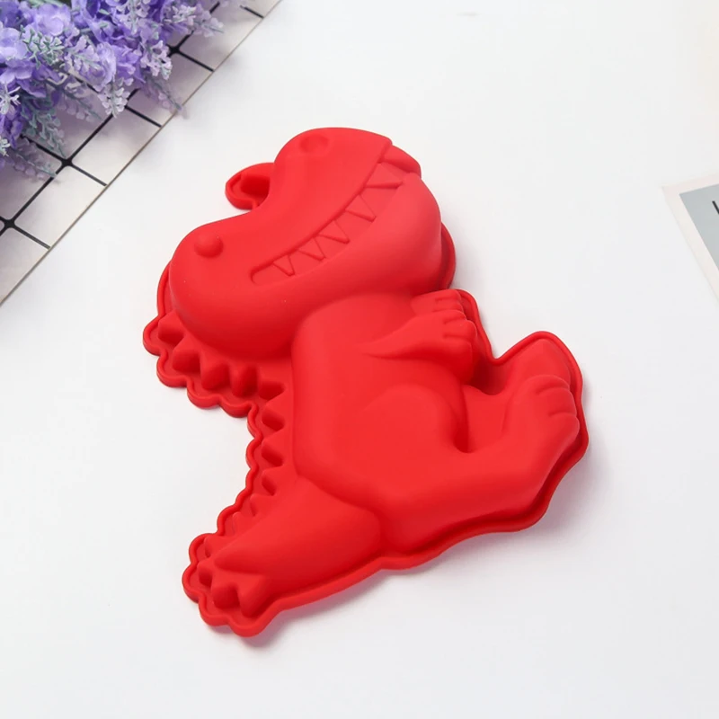 Large Cute 3D Dinosaur Silicone Cake Mold Pans Tray Fondant Mold Decoration DIY Cake Baking Tools Bakeware Mold Maker