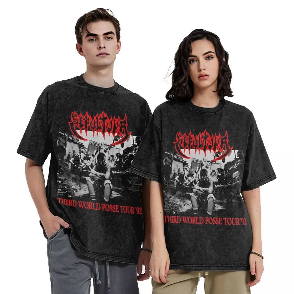 Sepultura Metal Rock Band T Shirts Hip Hop Washed 100% Cotton Harajuku T-Shirt Fashion Men Women Streetwear Summer Tees