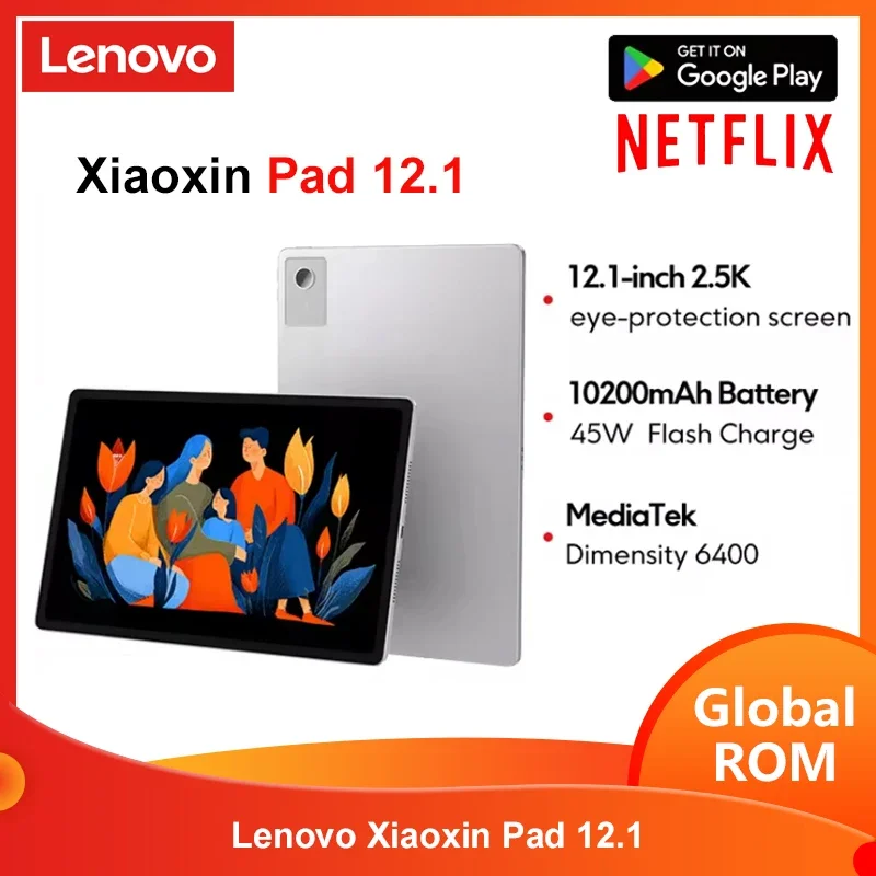 New Lenovo Xiaoxin Pad 12.1 2025 Tablet 12.1'' 90Hz Original CN version MediaTek Dimensity 6400 10200mAh 45W Charging Pad PC