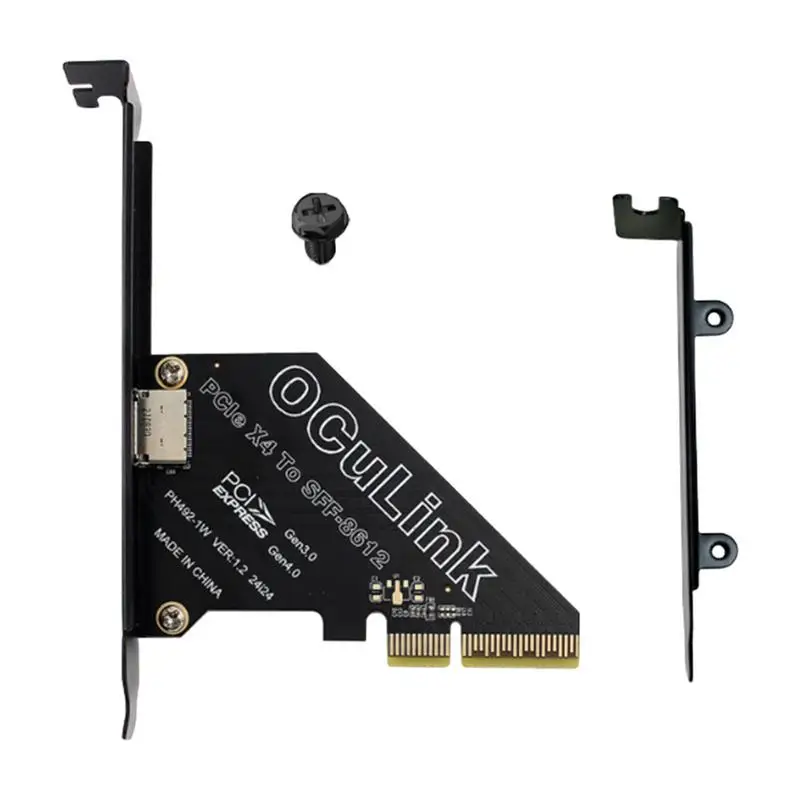 

Карта адаптера PCIe X16 к SFF 8611 и 8612 PCle4.0 PCIe X1 PCIe 4.0 X4 к адаптеру Oculink SSD к адаптеру U.2 OCUlink SFF-8612