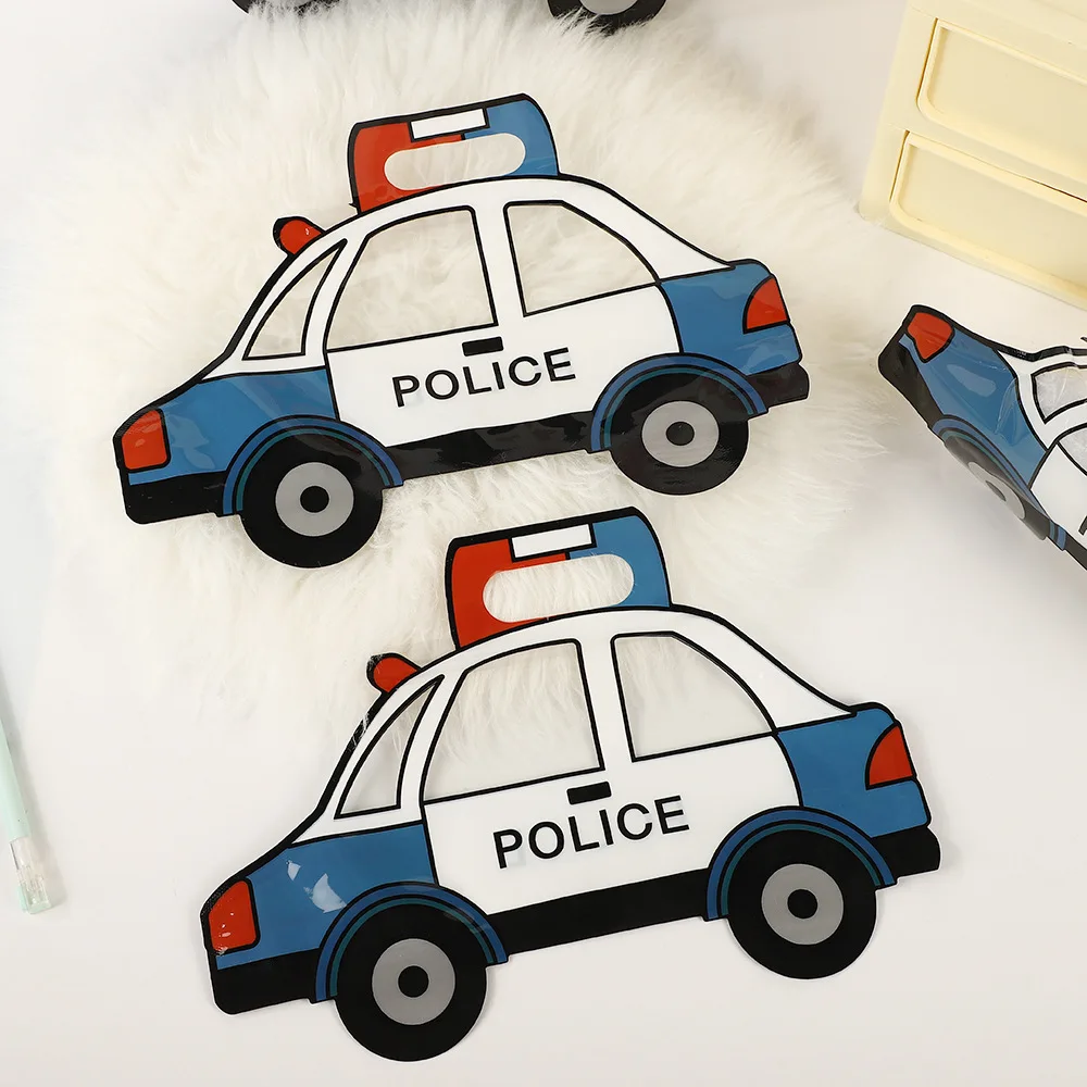 10 Stücke Cartoon Polizei Auto Dichtung Cookie Süßigkeiten Tasche Snacks Geschenkverpackung Taschen für Kinder Jungen Geburtstag Baby Shower Party Dekoration – Detail 2