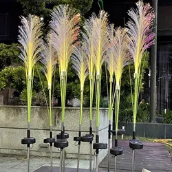 Luzes de jardim solar led luzes de reed luminosa ao ar livre decorativo movido a energia solar flor luz natal para quintal gramado jardim