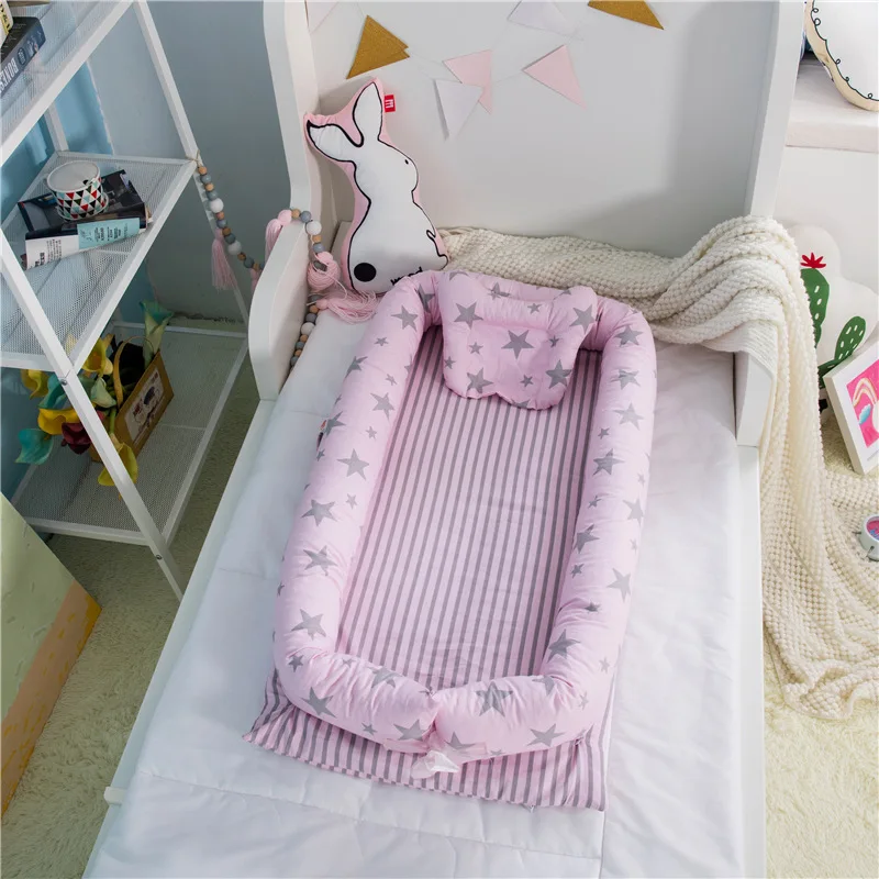 

Quality Customized Cirb Breathable Organic Cotton Baby Lounger Nest Newborn Sleeping Bed