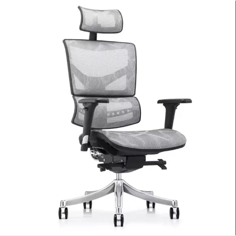 

White Office Workstation Wall Mount Elegant Administrative Cloth Network boss Ergonomic Computer Gaming Chair