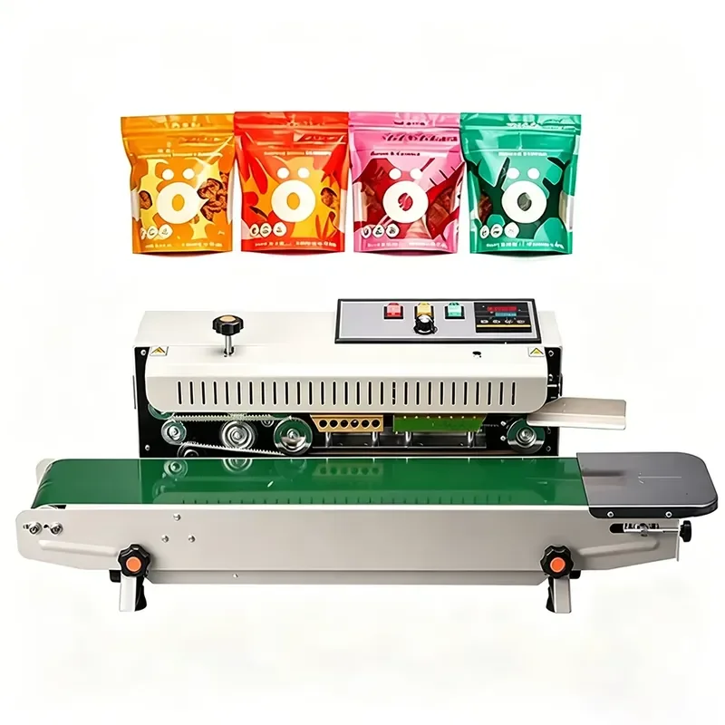 FR-900 for Horizontal Plastic Bag Sealer Automatic Date-Coded Heat Continuous Sealing Machine for Food Packet Sealing