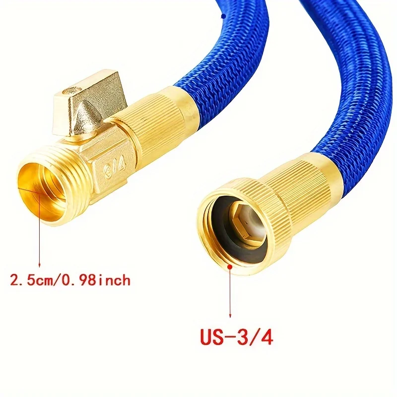 JIT 1PC Garden Hose Nozzle 3/4 Expandable Magic Garden Hose High-Pressure Car Wash Spray Pipe Garden Water Gun Pipe Garden Lawn