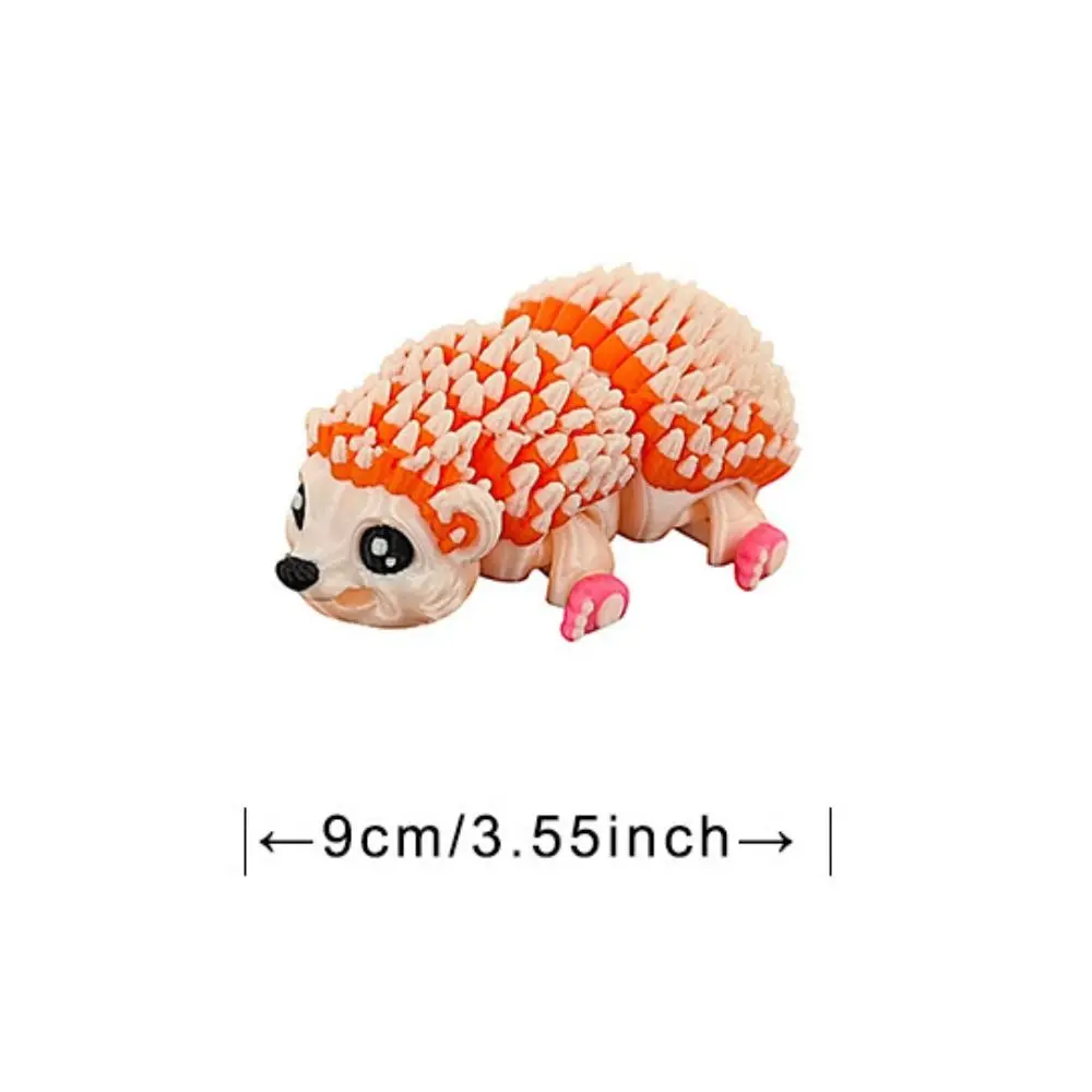 Movable Joints Mini 3D Printing Hedgehog Cartoon Realistic Hedgehog Sculpture Figurine Handicraft 3D Printed Hedgehog Toy