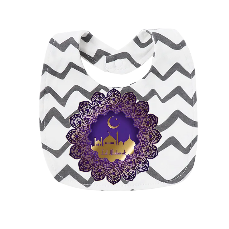 

Muslim Pattern Baby Saliva Bibs Soft Cotton Daily Use Towel for 0-12M Infants
