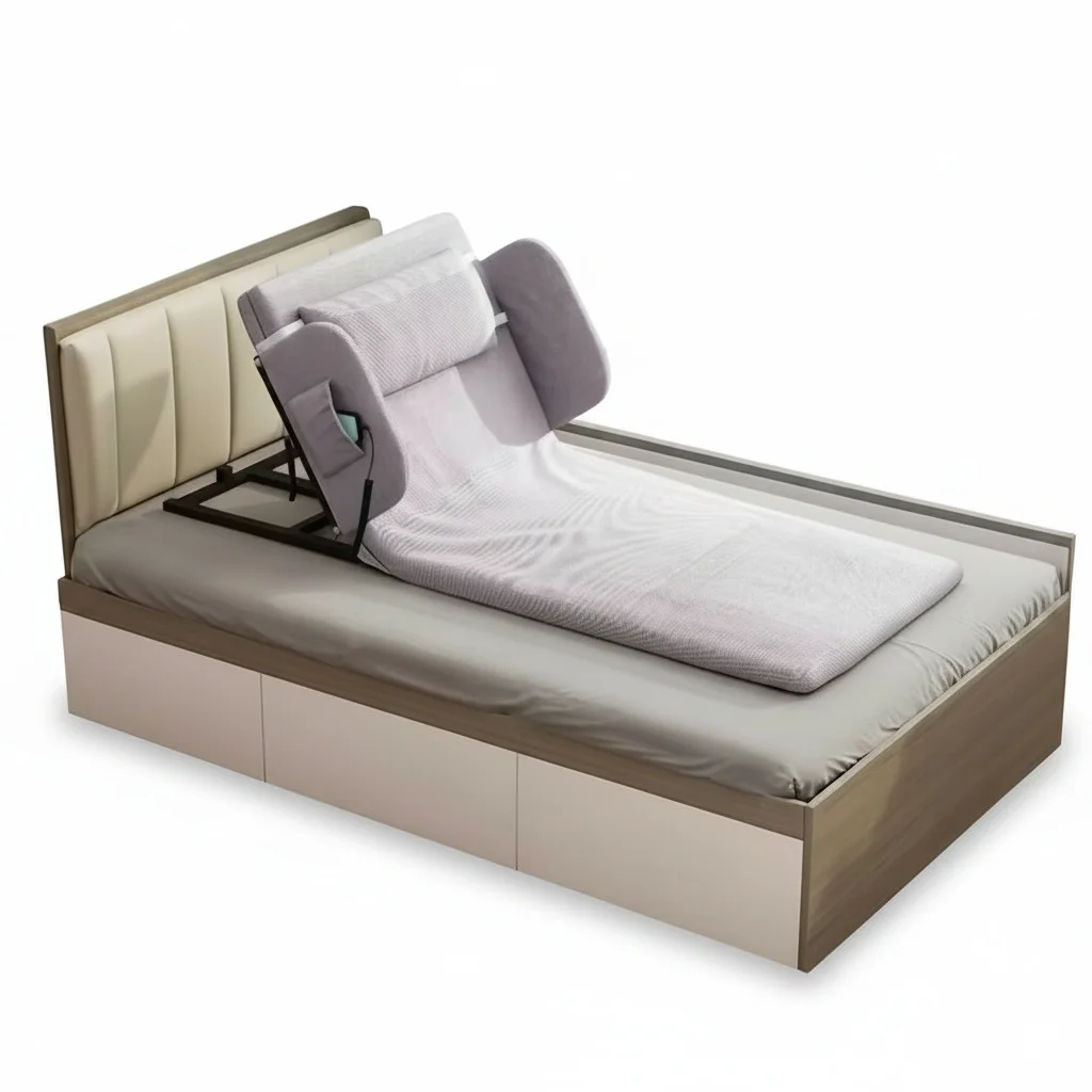 Electric Back Lifter, Wood Fabric Stand Up Aid, 2.0m Bed Size, Adjustable Device for Elderly and Pregnant Women