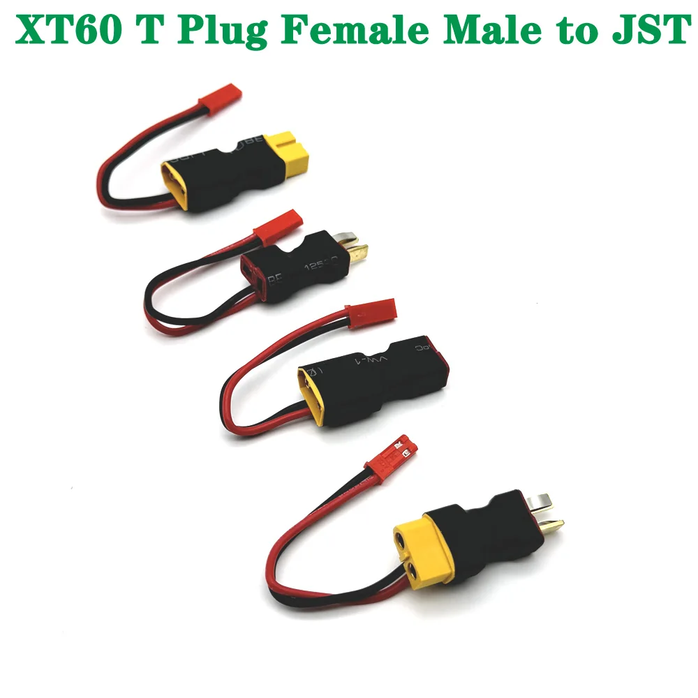 

1/2/3pcs XT Plug XT60 Female Male JST Connector Adapter Cable LiPo Adjustment Conversion Head For RC Helicopter Quadcopter Drone