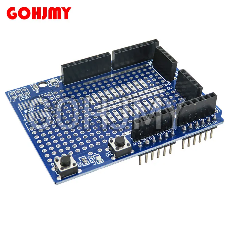 1pcs/lot UNO Proto Shield prototype expansion board with SYB-170 mini bread board based For ARDUINO UNO ProtoShield