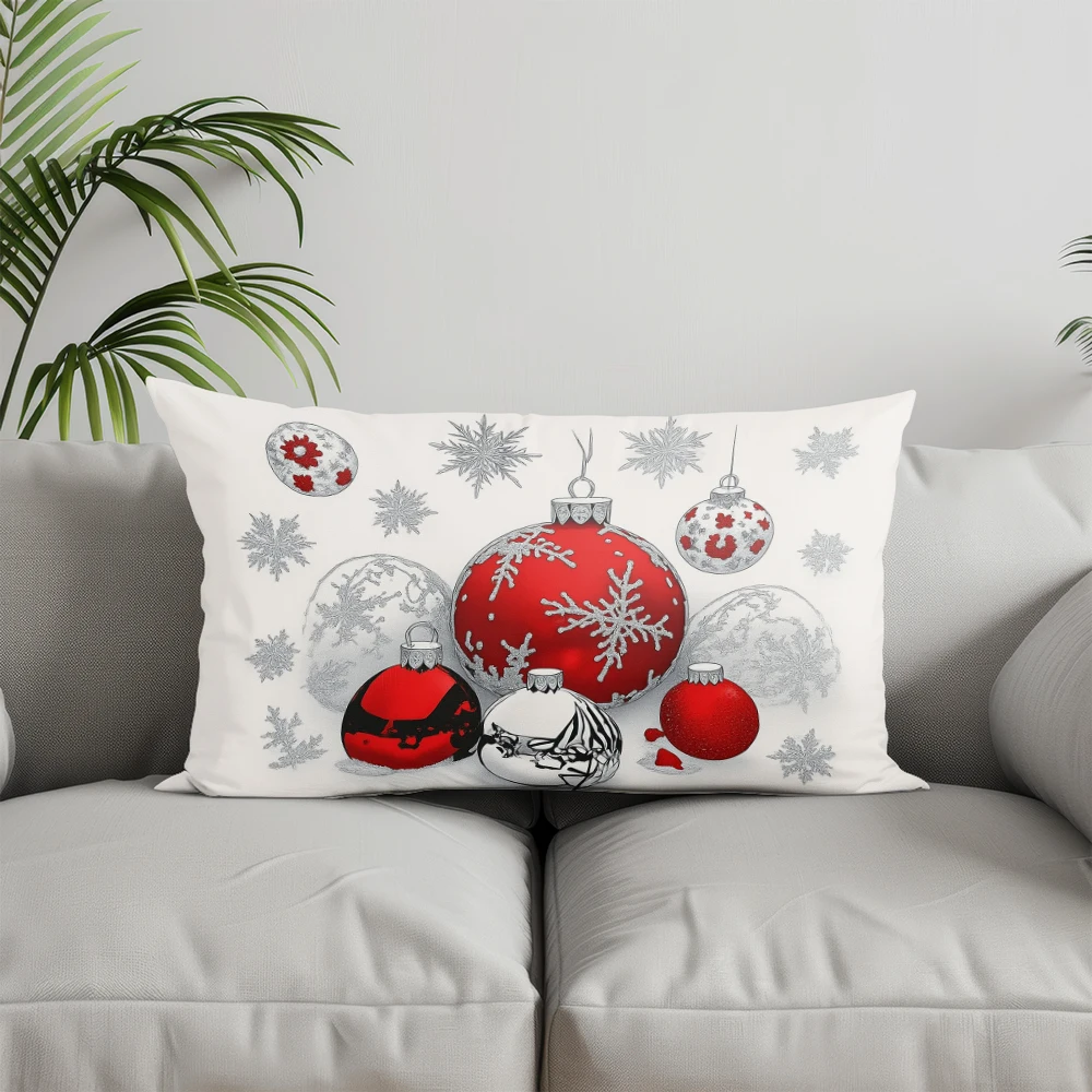 ديكور المنزل عيد الميلاد إكليل القوس وسادة غطاء مناسبة ل أريكة غرفة نوم سيارة وسادة غطاء وسادة مستطيلة الظهر وسادة #3