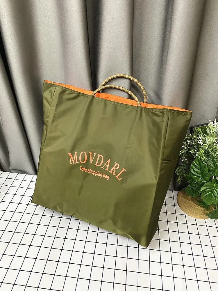 

Водонепроницаемая нейлоновая сумка-тоут, повседневная сумка для поездок на работу, двусторонняя сумка для мамы, модная универсальная сумка для ручной клади