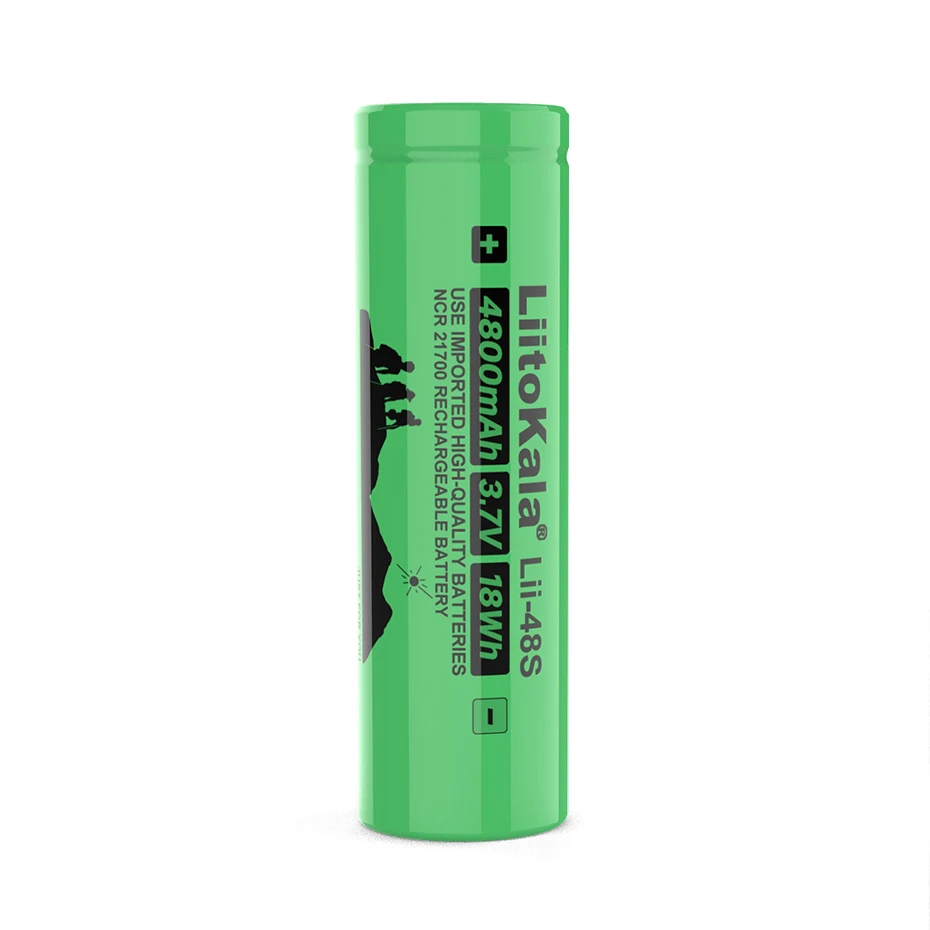 NEW LiitoKala Lii-48S 3.7V 21700 4800mAh li-lon Rechargeable Battery 9.6A power 2C Rate Discharge ternary lithium batteries