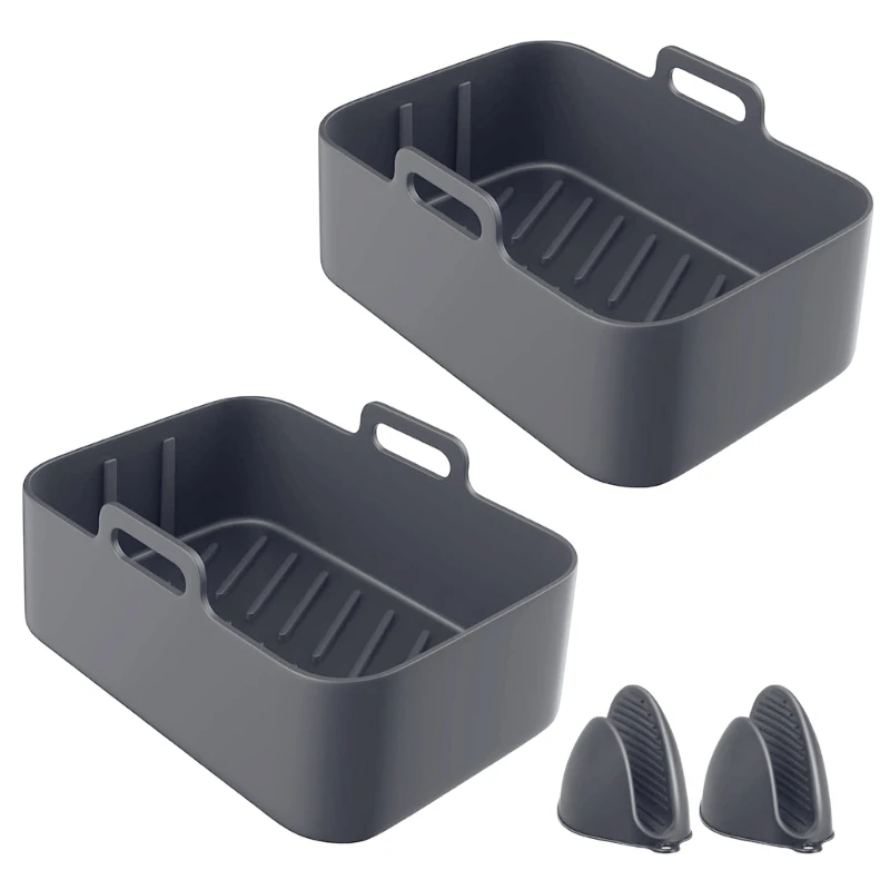 Silikonowy kosz na frytownice wielokrotnego użytku Siliocne miska na frytownice silikonową rękawicą Drop Shipping