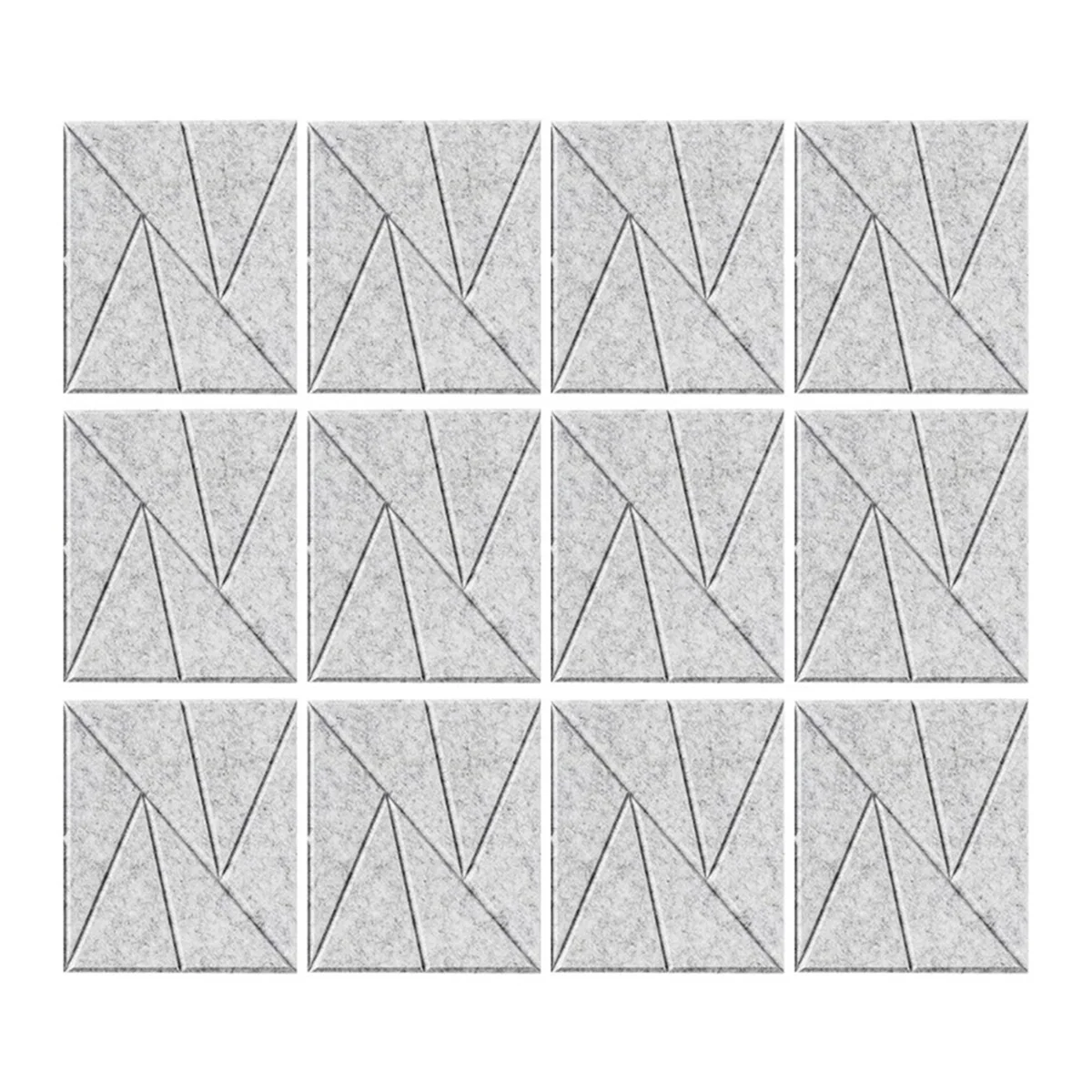 

AZZ-12 Pack Самоклеящиеся акустические панели 11,8 x 11,8 дюйма Звукоизоляционные пенопластовые панели (серебристо-серые)