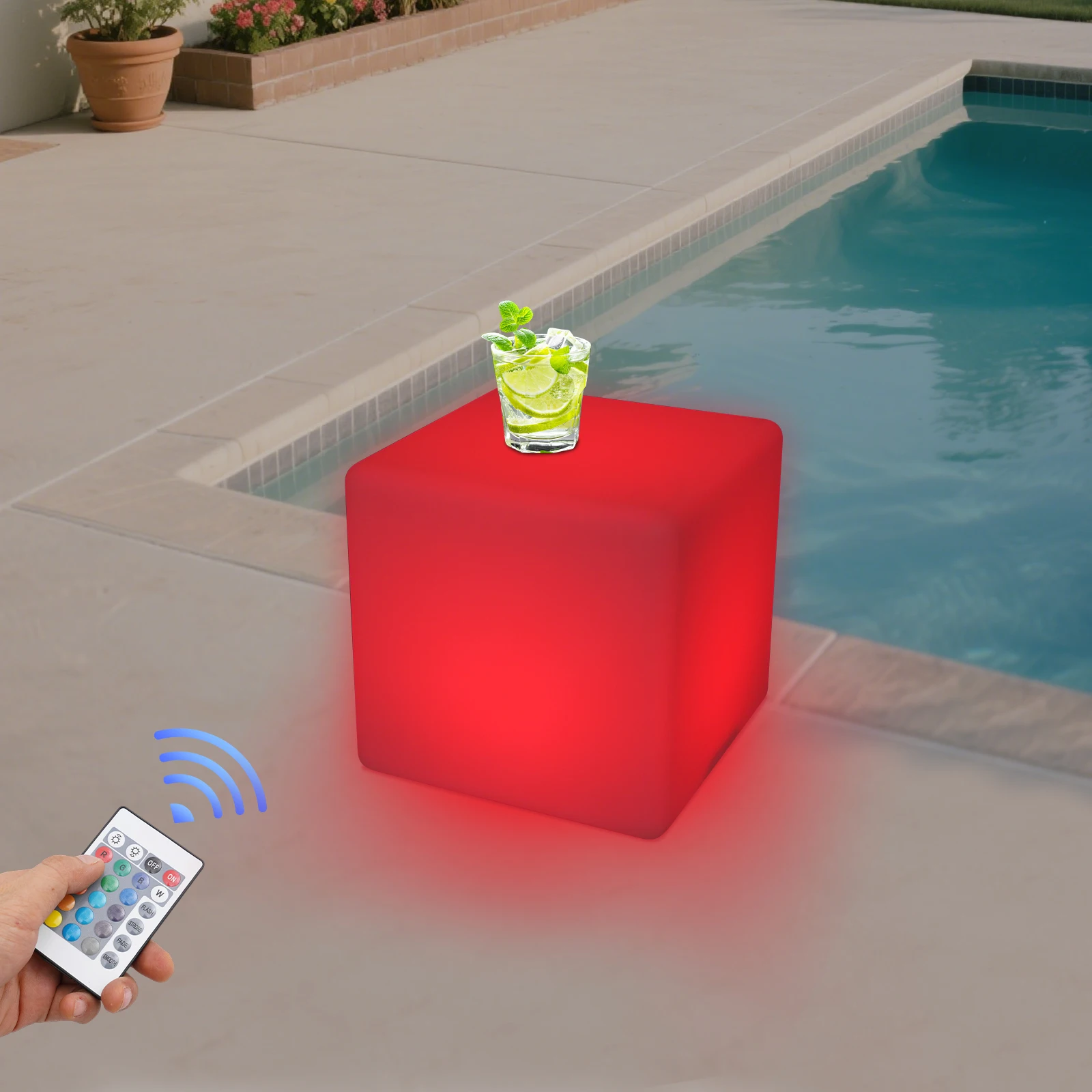 

Rechargeable Square Stool,with Intelligent Remote Control​,16 Light Colors LED Cube Light Decorative Lamp,for Living Rooms,Bars