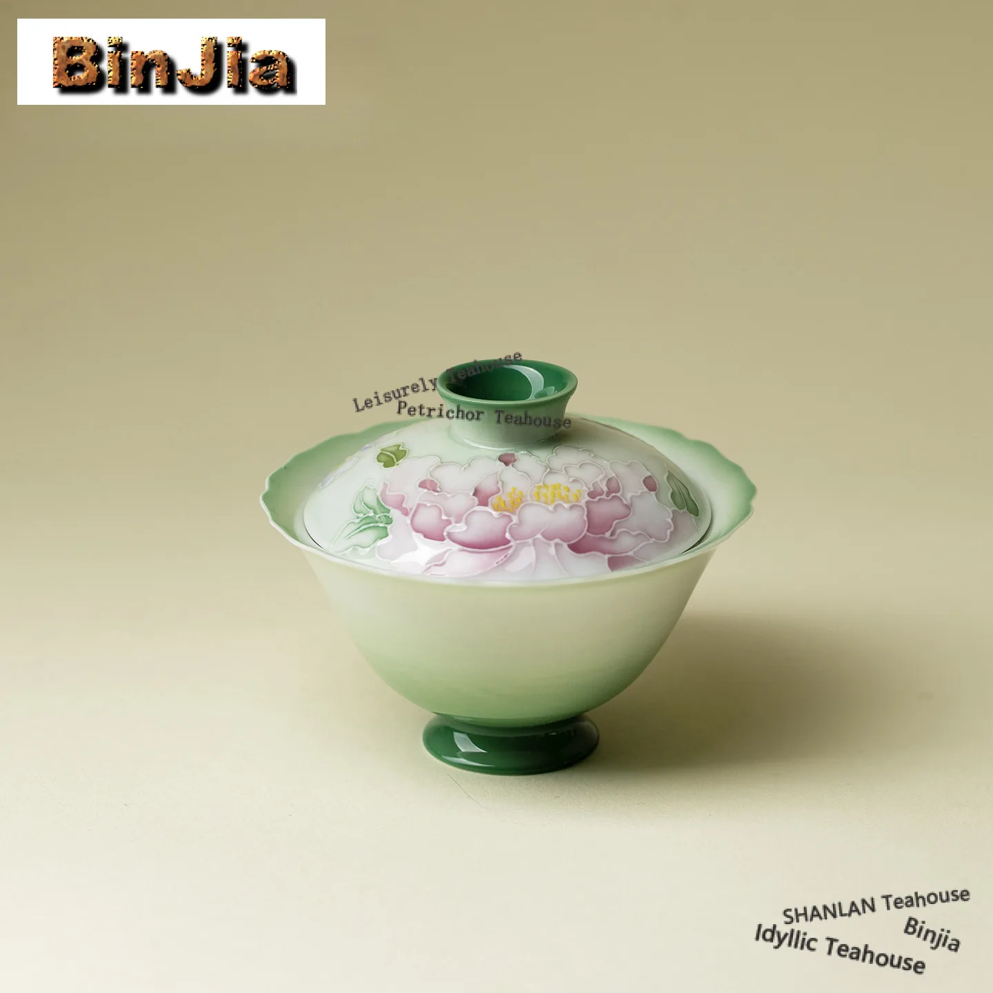 

100ml Hand-painted Peony Flower Mouth Gaiwan Retro Tea Tureen Tea Bowl With Lid Kit Tea Maker Cover Bowl Teaset Supplies Gift