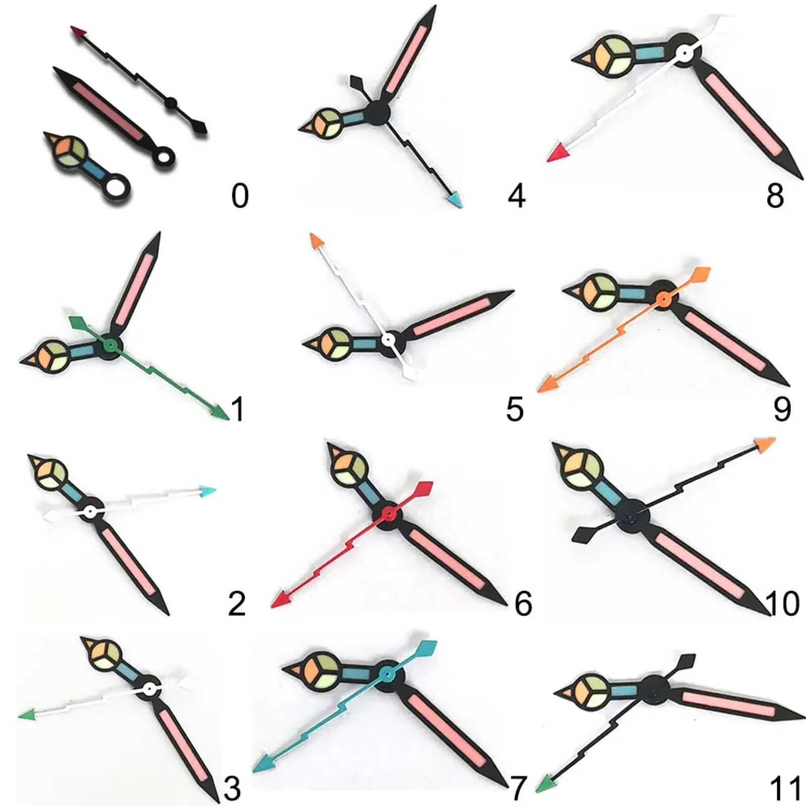 3-контактные зеленые светящиеся стрелки часов для NH35/NH36/4R/7S, модифицированная часть механизма, иглы-указатели для часов «сделай сам»