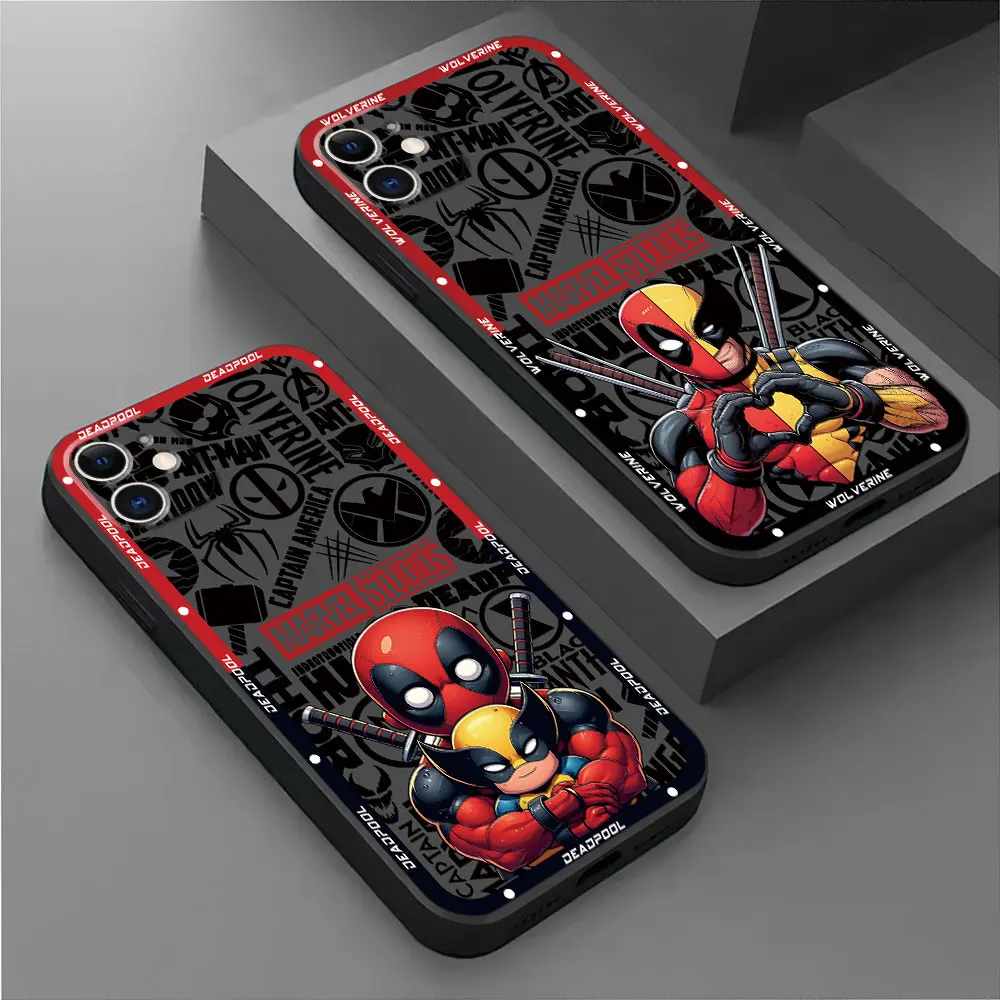 Marvel Deadpool Wolverine cartoon Phone Case for Xiaomi Redmi Note 11S 12S 9T 9 11T 12 13 Pro 10 Pro 9S 11 Pro 10S 11 Cover