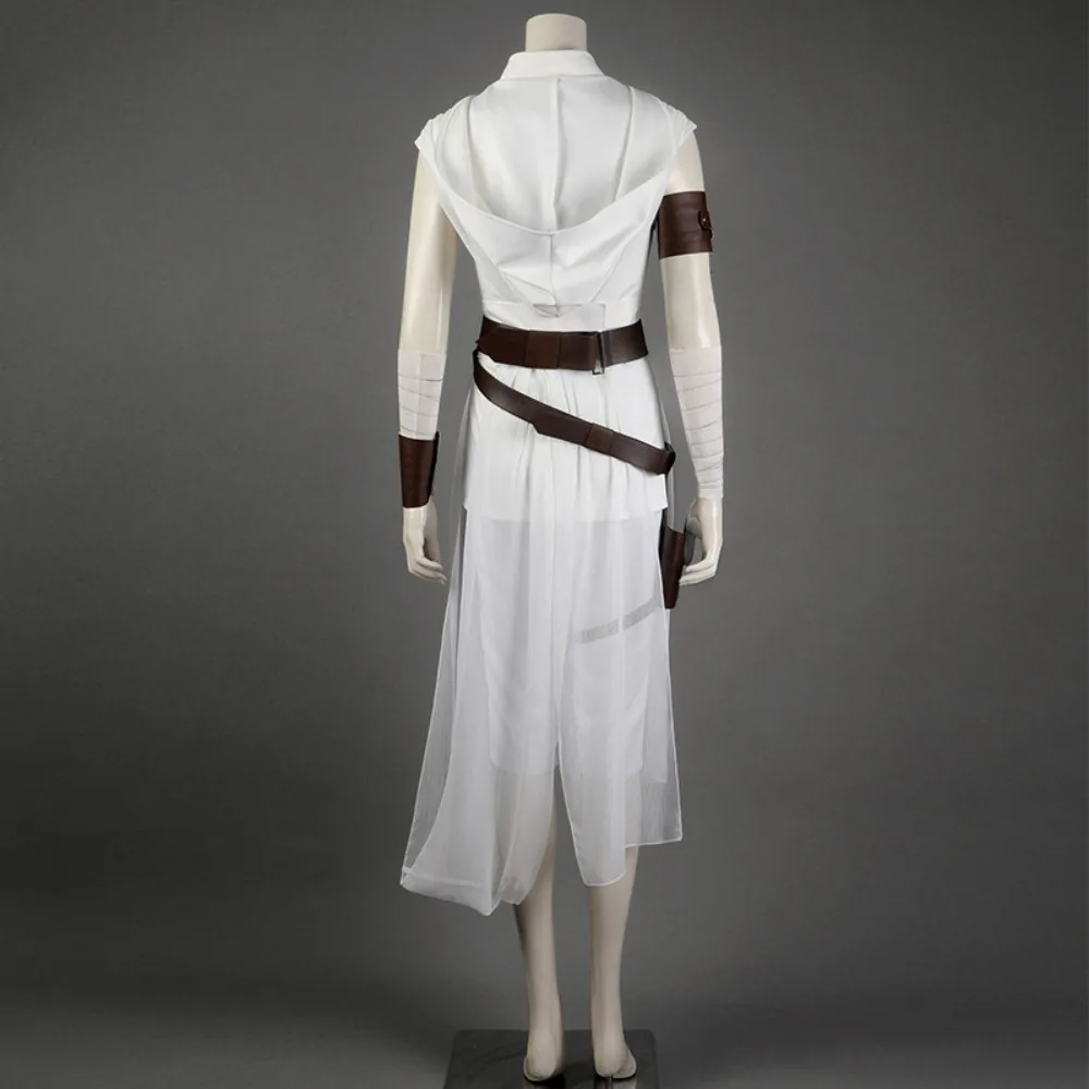 Filmstar Jedi Krieger Rey Cosplay Kostüm Frauen Tops Hosen Gürtel Zubehör Komplett set Jedi Krieger Rollenspiel Anzug Halloween