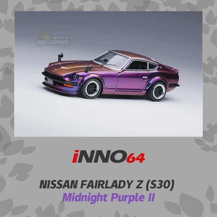 INNO  1:64  Nissan Fairlady Z s30 midnigth purple II Collection of Simulation Alloy Car Model Children Toys