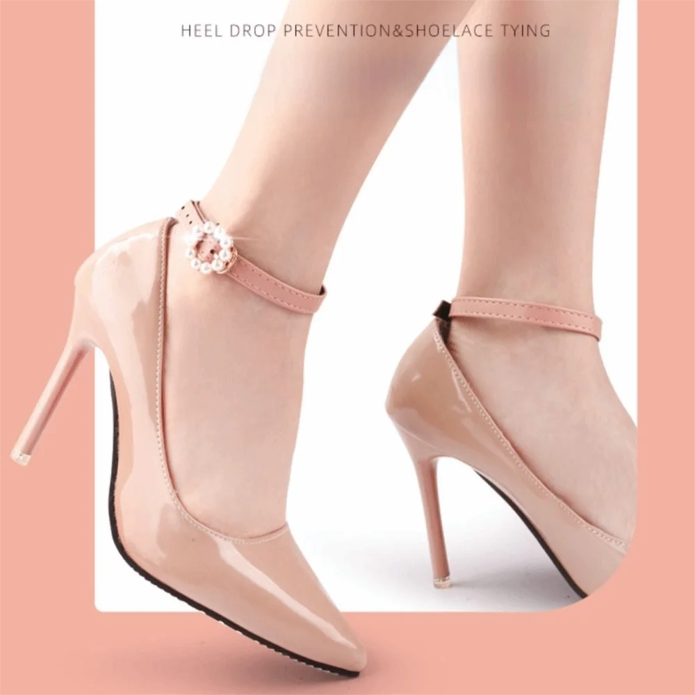 Non-Slip Ankle Shoe Belt Shoe Decorations Adjustable Straps High Heel Shoe Straps Bundle Laces Anti-Drop Pump Shoelaces