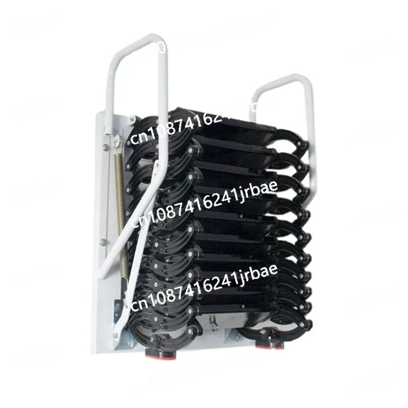 Weighing 300kg Wall-mounted Telescopic Staircase Outdoor Lifting Folding Attic Platform Outdoor Aluminum Alloy Tensile Ladder
