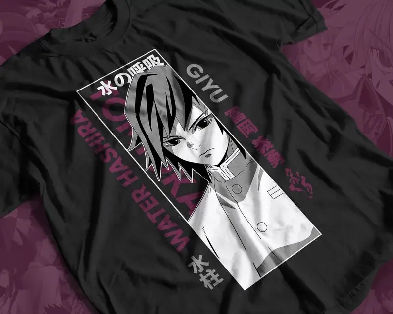 Hashira Giyu Anime T-shirt Unisex, Demon  Lovers Shirt, Graphic Anime Tee,