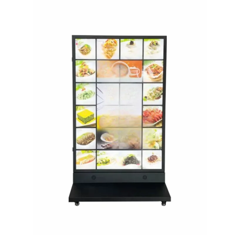 Floor-to-ceiling luminous lottery light box, drainage props outdoor, vertical billboards, catering dishes