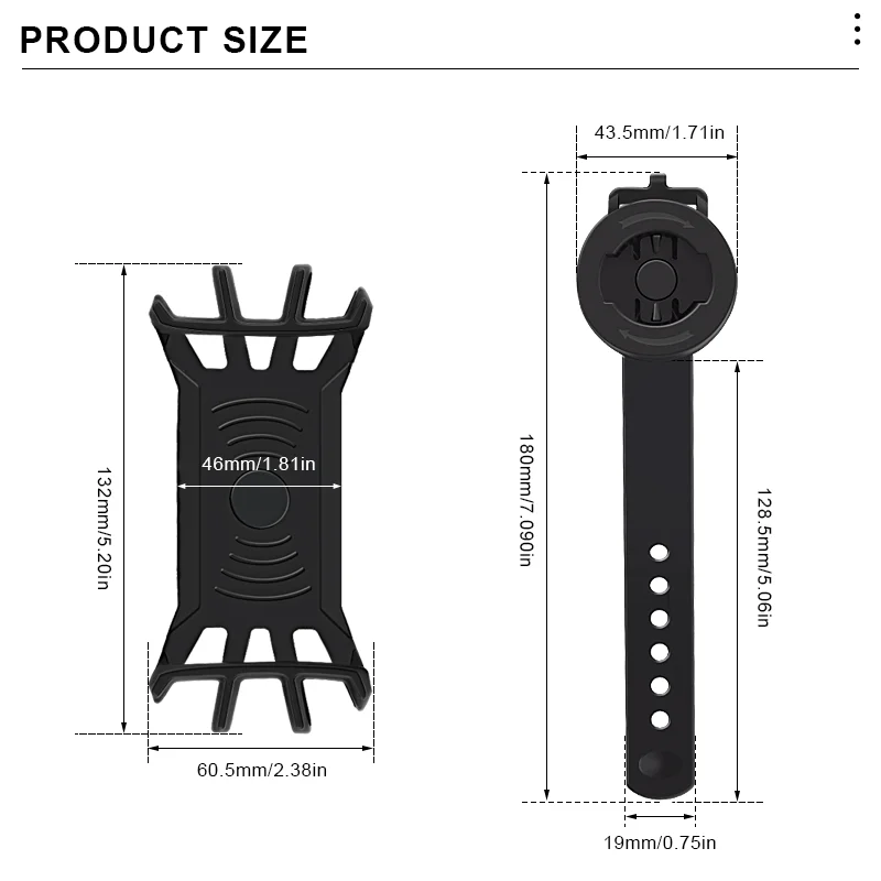 RIDERACE Bicycle Phone Holder Silicone Bike Cellphone Handlebar Mount Adjustable 360 Degree Rotating MTB Road For iPhone Bracket - view 6