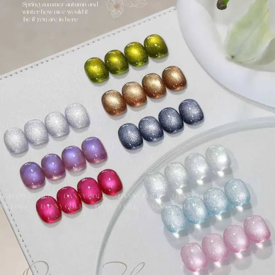 Set de esmaltes en gel efecto ojo de gato con imán, colección nueva, incluye display gratis, 30 piezas de 15 ml, acabado magnético 9D 6
