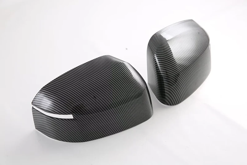 

For Hyundai Santa Fe MX5 2023 2024 Carbon Fiber Style ABS Door Side Mirror Cover Trim Rear View Cap Overlay Molding Garnish