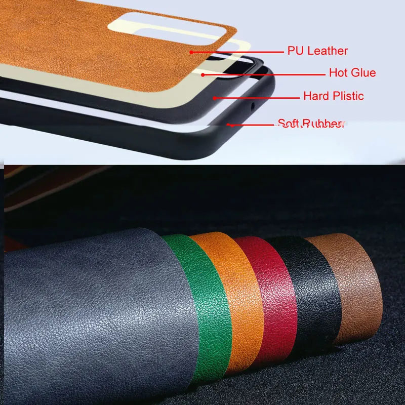 Premium Luxury PU leather Phone Case for Honor X5C Plus X5D Plus Retro Business Style Solid color cover funda