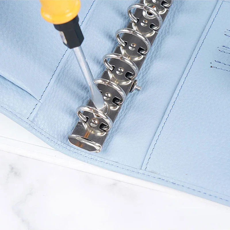 A7 Size Metal Spiral Rings Binder Clip With 2 Pairs of Screw For Diary Notebook Planner Binder Clip File Folder