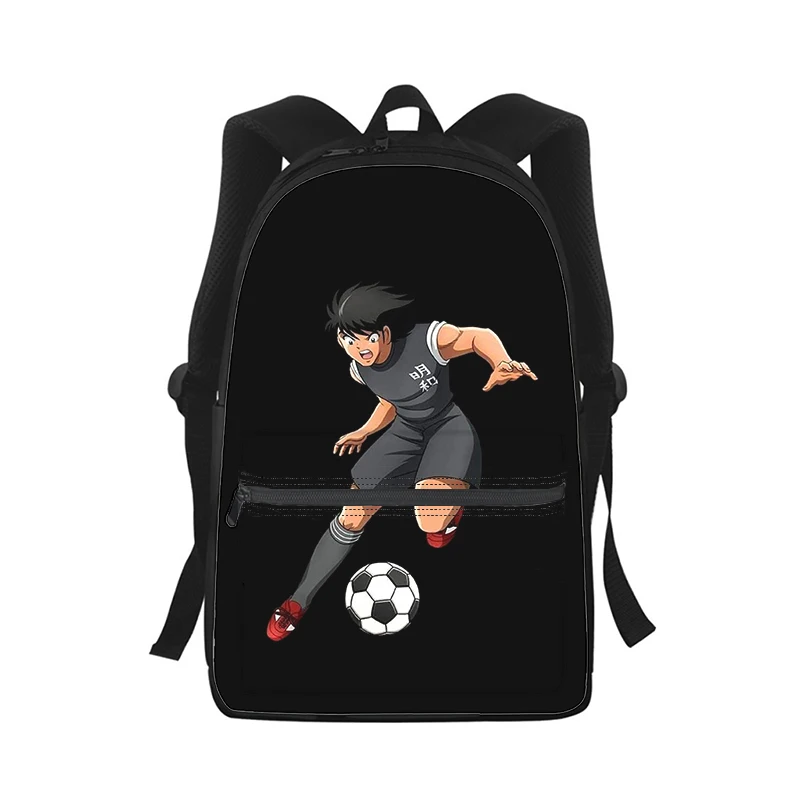 Anime Captain Tsubasa Mochila para Homens e Mulheres, 3D Print, Student School Bag, Laptop Bag, Shoulder Bag, Viagem, Kids, Moda