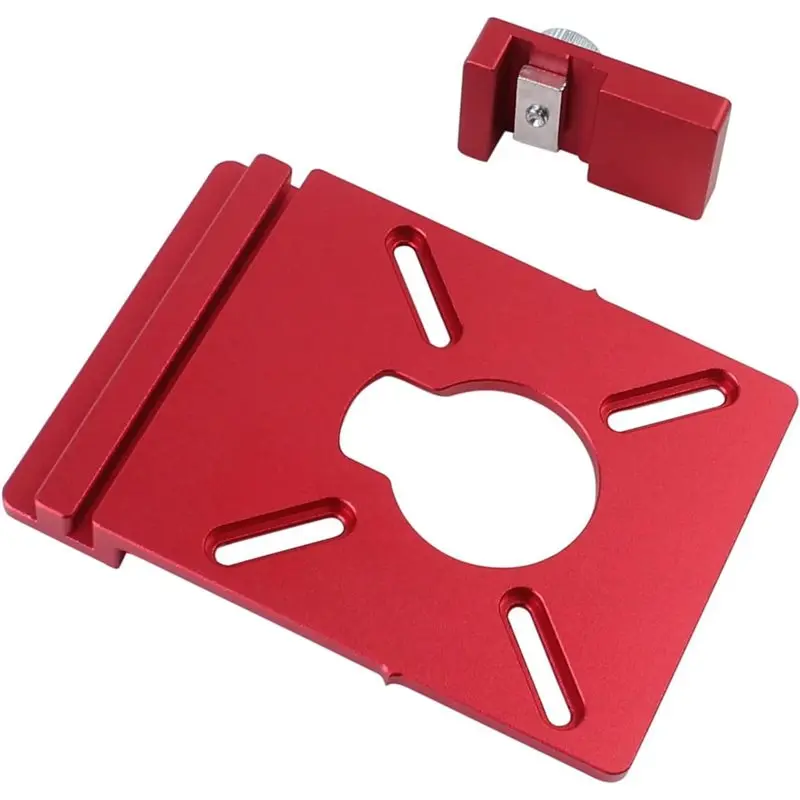 【VENDA QUENTE!】 Adaptador de trilho guia de roteador de alumínio com parada de trilho limitador para roteadores de base fixa, compatível com a maioria dos roteadores