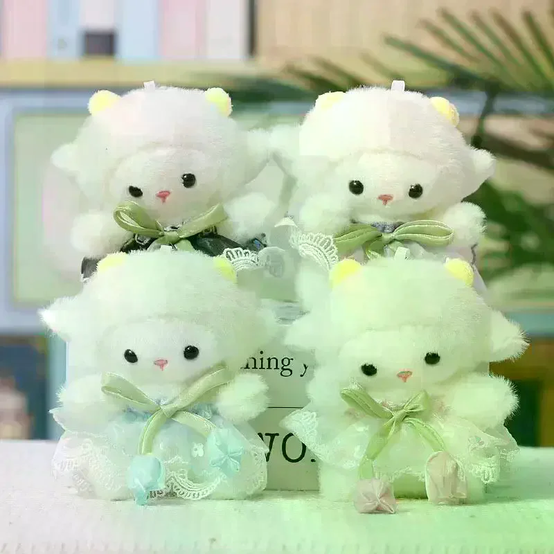 PP Cotton Little Sheep Plush Keychain Soft Comfortable Cartoon Animal Stuffed Doll Collection Cartoon Sheep Plush Keyring