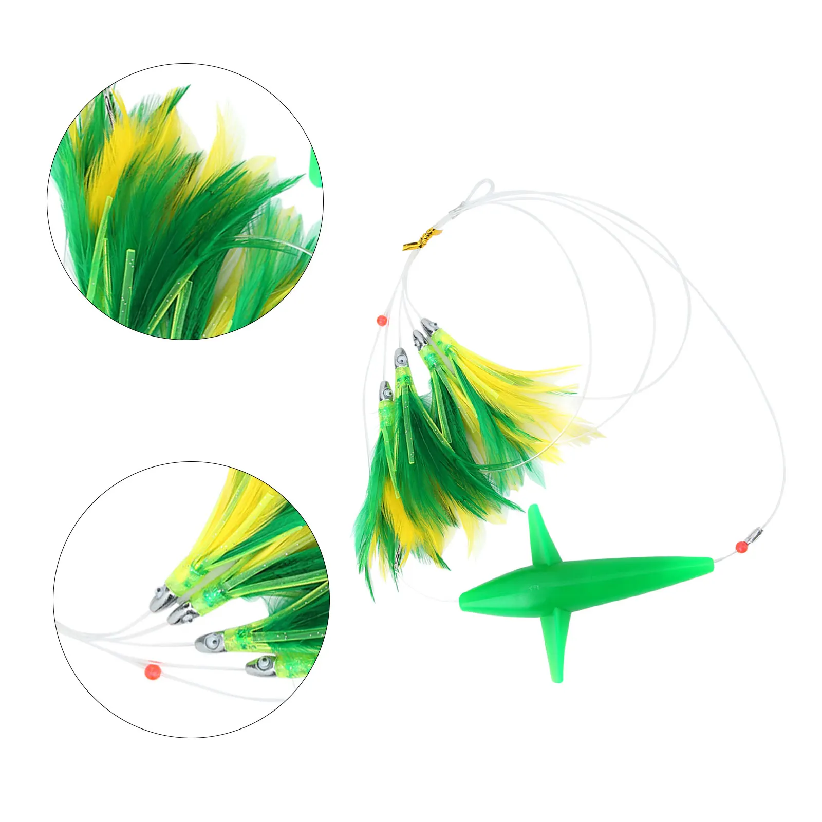 

Приманка для ловли тунца, 1 шт., приманка с перьями для троллинга, рыболовная приманка, рыболовная приманка с зазубринами для больших игр, пластиковая со стальным крючком