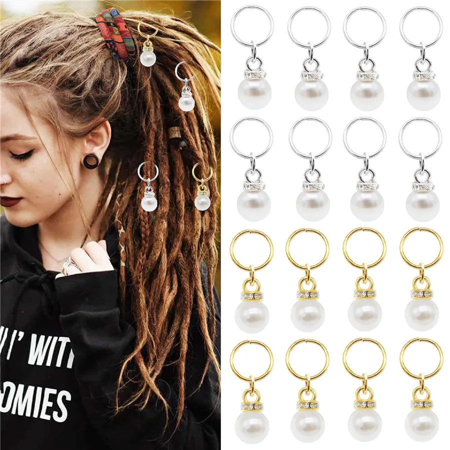 20PCS Rhinestone Plastic Pearl Bead Charms With Jump Rings Pendant Findings Jewelry Making Accessory Hair Decor Headdress