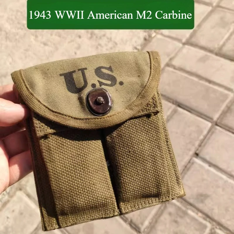 

1943 WWII US Army M1 M2 Carbine Canvas Magazine Bag Tactical Gear Hunting Accessories