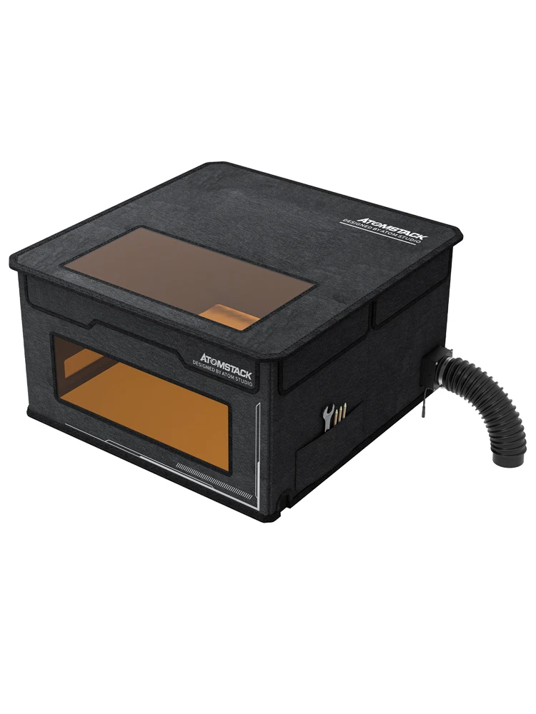 ATOMSTACK Laser Engraver Closure with Vent Foldable Protective Cover Dust-proof Smoke Exhaust Extended Smoke Pipe Eye Protection