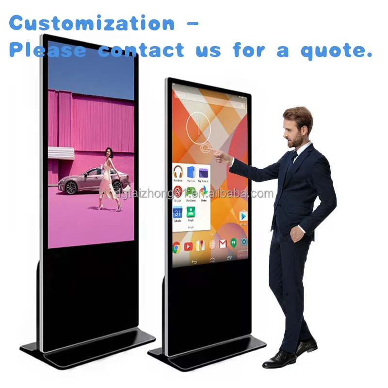 

custom.43 49 55 65 Inch Stand Poster LCD Digital Signage and Displays Advertising Kiosk with WIFi/USB/CMS Ads Panel